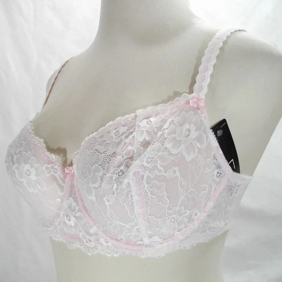 36C Felina 5894 Harlow Sheer Lace Full Bust Underwire Bra Pink NWT 💗 - Picture 10 of 14